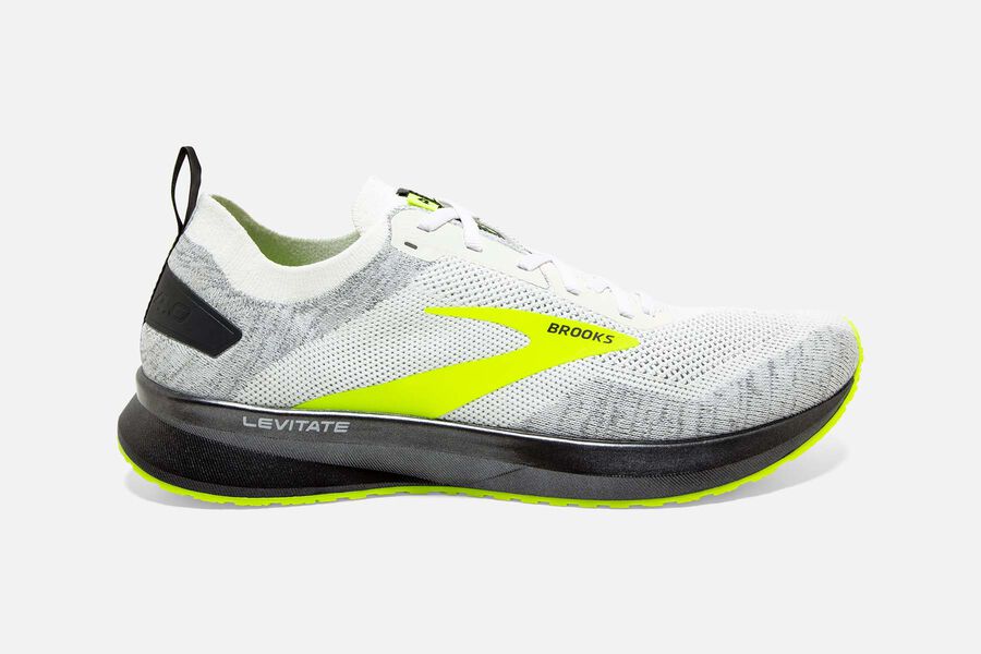 Zapatillas Running Brooks Levitate 4 Hombre Blancas/Negras España IPSQ50698